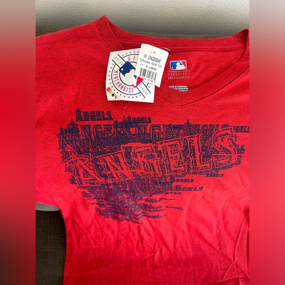 Majestic Los Angeles Angels Red Short Sleeve MLB Baseball T-Shirt Men’s Sz: XL - Picture 2 of 4